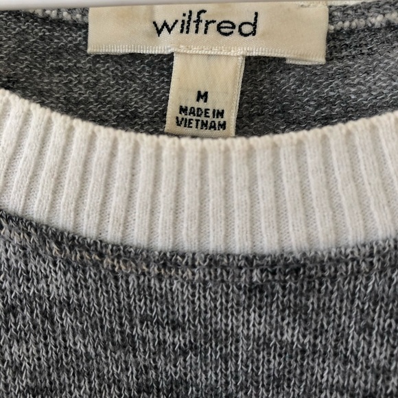 Aritzia (Wilfred) Grey & White Top - Size M - Picture 3 of 6